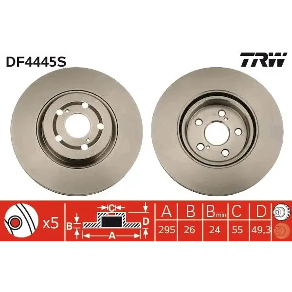 TRW Ön Fren Diski – DF4445S