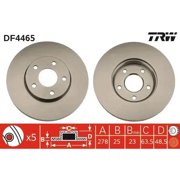 TRW Ön Fren Diski – DF4465