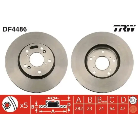 TRW Ön Fren Diski – DF4486 ürün görseli