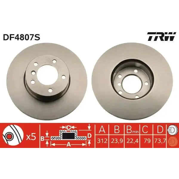 TRW Ön Fren Diski – DF4807S