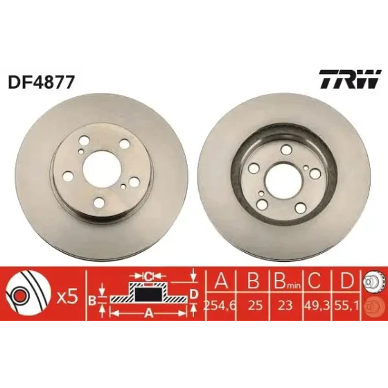 TRW Ön Fren Diski – DF4877 ürün görseli
