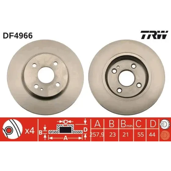 TRW Ön Fren Diski – DF4966 ürün görseli