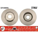 TRW Ön Fren Diski – DF4989S / OEM 40206ET01A