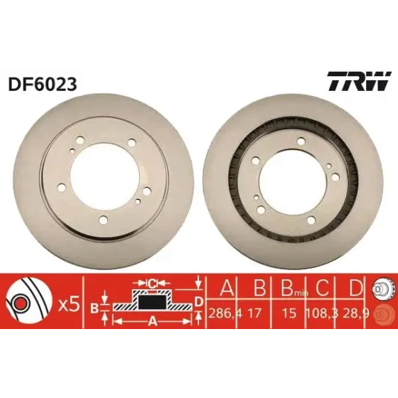 TRW Ön Fren Diski – DF6023 ürün görseli