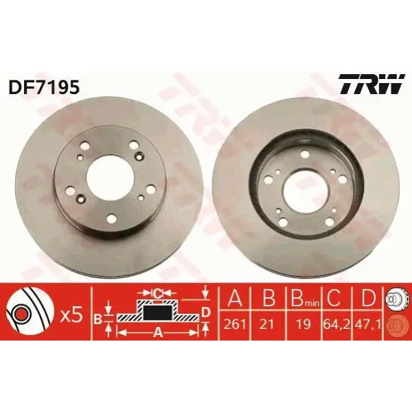 TRW Ön Fren Diski – DF7195