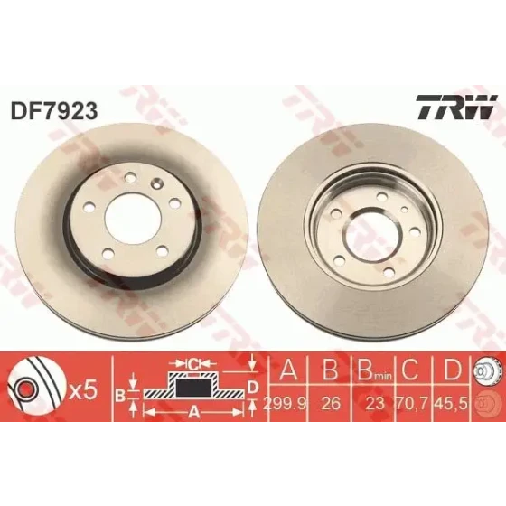 TRW Ön Fren Diski – DF7923 ürün görseli