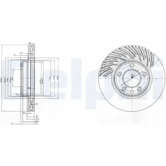Delphi Ön Fren Diski (Sol) – BG9773 ürün görseli