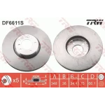TRW Ön Fren Diski (Sol) – DF6611S / OEM 34116785669