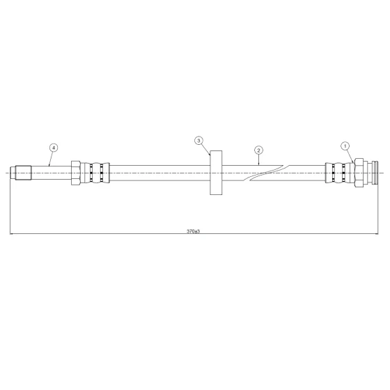 CAVO Ön Fren Hortumu – C800089A / OEM 6U0611701B ürün görseli