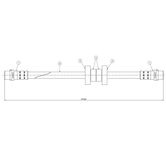 CAVO Ön Fren Hortumu – C800114B / OEM 7D0611701E ürün görseli