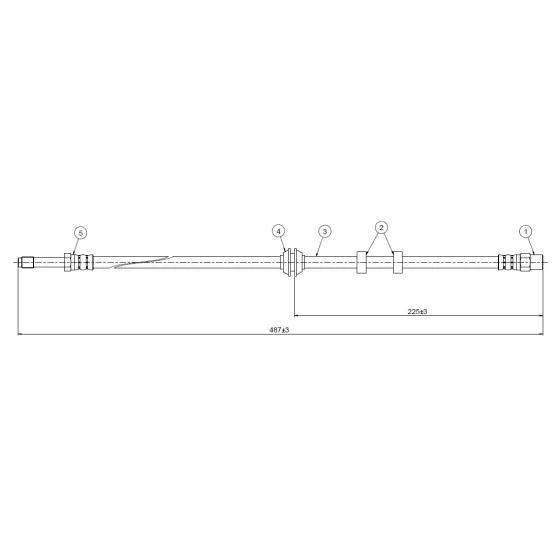 CAVO Ön Fren Hortumu – C800429A / OEM 6K0611701 ürün görseli