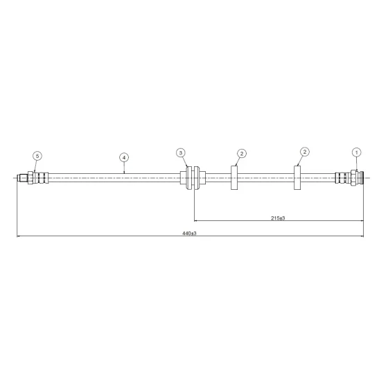 CAVO Ön Fren Hortumu – C800531A / OEM 464540037 ürün görseli