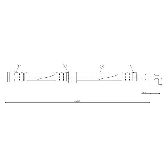 CAVO Ön Fren Hortumu – C900121A / OEM B45543980 ürün görseli