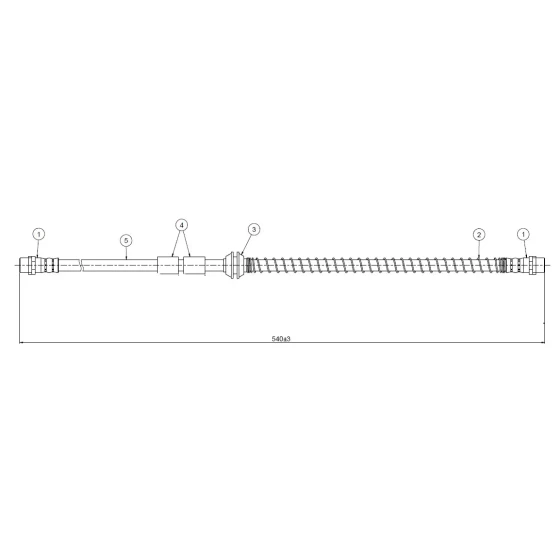 CAVO Ön Fren Hortumu – C900222A / OEM 7L0611701C ürün görseli