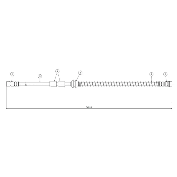 CAVO Ön Fren Hortumu – C900222A / OEM 7L0611701C