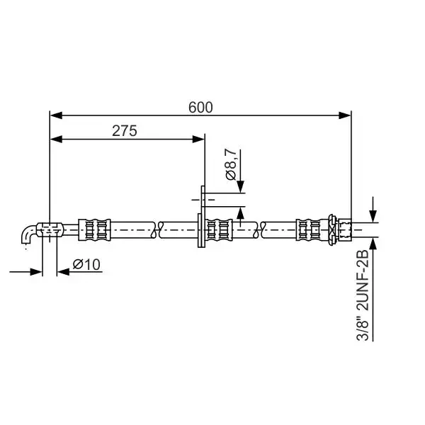 Bosch Ön Fren Hortumu (Sol) – 1987476246 / OEM 9008094200