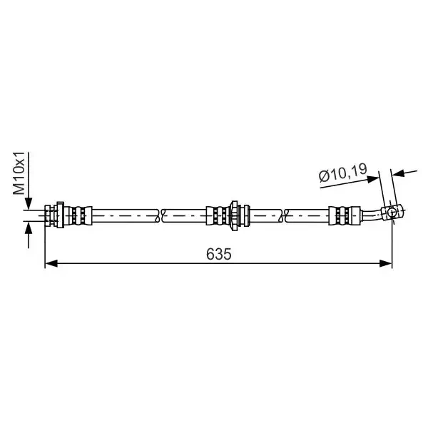 Bosch Ön Fren Hortumu (Sol) – 1987481432 / OEM 46210JD005