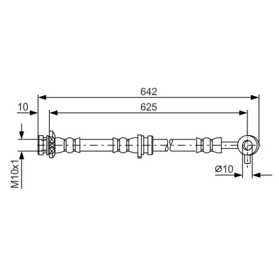 Bosch Ön Fren Hortumu (Sol) – 1987481572 / OEM 46210JG01B ürün görseli