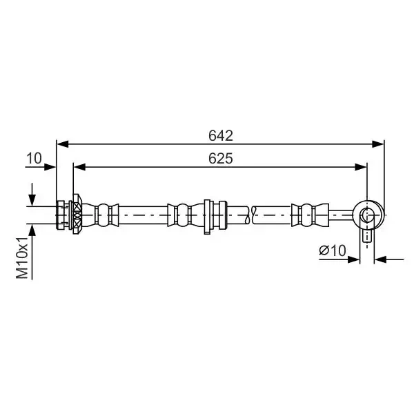 Bosch Ön Fren Hortumu (Sol) – 1987481572 / OEM 46210JG01B