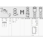 Mahle Piston Gömlek Segman (Set) – 0396090 / OEM 0114L6
