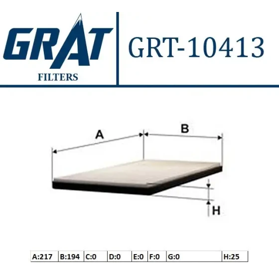 GRAT Polen Filtresi – 10413 / OEM 05058693AA ürün görseli