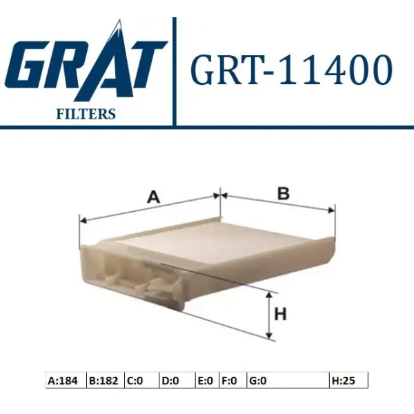 GRAT Polen Filtresi – 11400 / OEM 7701062227