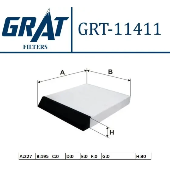 GRAT Polen Filtresi – 11411 / OEM 7701047513 ürün görseli