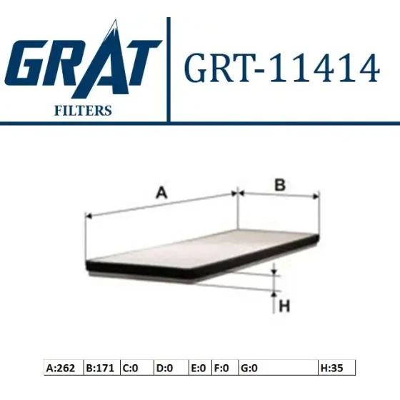 GRAT Polen Filtresi – 11414 / OEM 272778970R ürün görseli