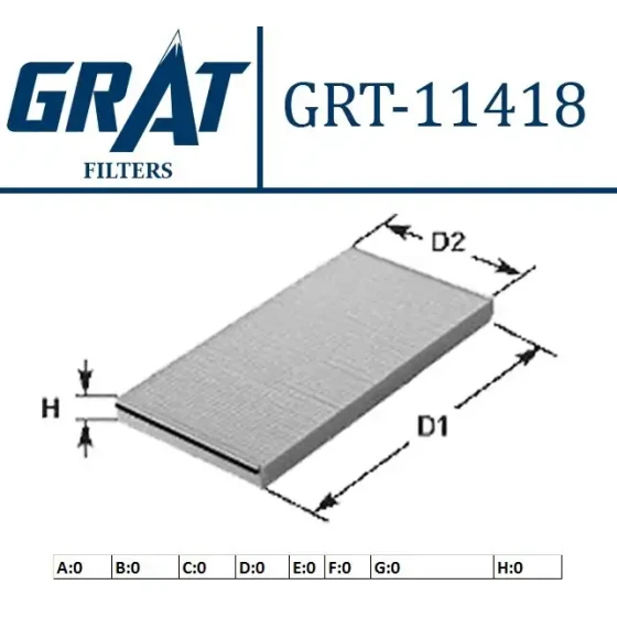 GRAT Polen Filtresi – 11418 / OEM 7700845219 ürün görseli