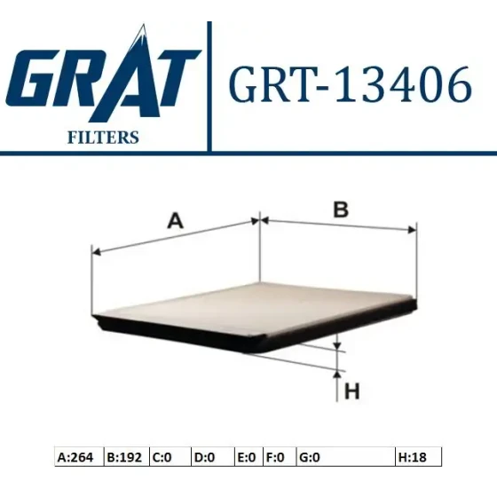 GRAT Polen Filtresi – 13406 / OEM 6447FG ürün görseli