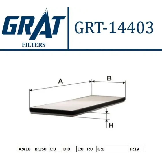 GRAT Polen Filtresi – 14403 / OEM 6808600 ürün görseli