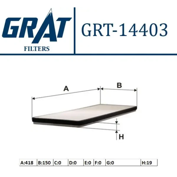 GRAT Polen Filtresi – 14403 / OEM 6808600