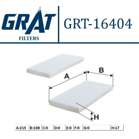 GRAT Polen Filtresi – 16404 / OEM 971332E910 ürün görseli