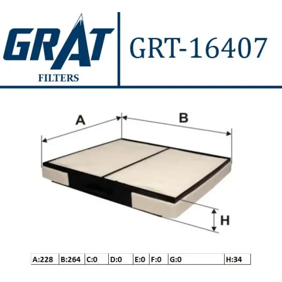 GRAT Polen Filtresi – 16407 / OEM 971332D000 ürün görseli