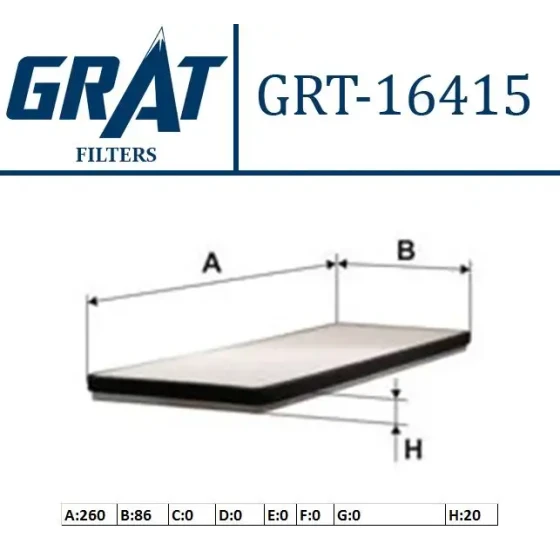 GRAT Polen Filtresi – 16415 / OEM 971334P000 ürün görseli