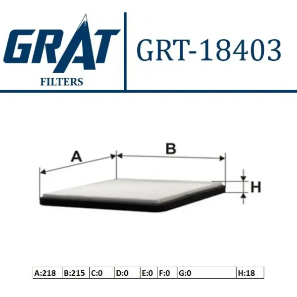 GRAT Polen Filtresi – 18403 / OEM 8713947010