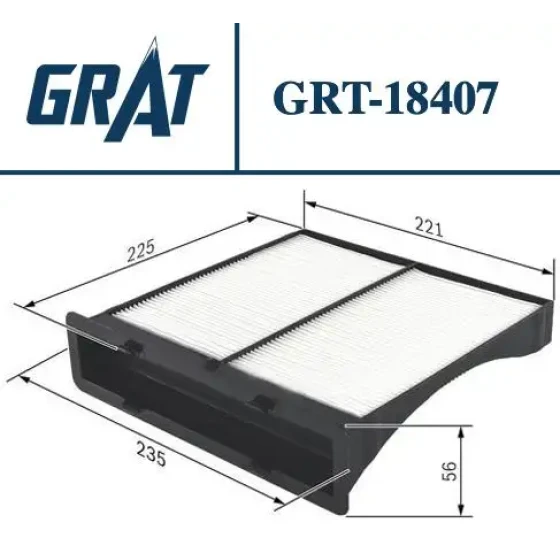GRAT Polen Filtresi – 18407 / OEM 72880FG0009P ürün görseli