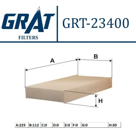 GRAT Polen Filtresi – 23400 / OEM 80292S6DG01 ürün görseli