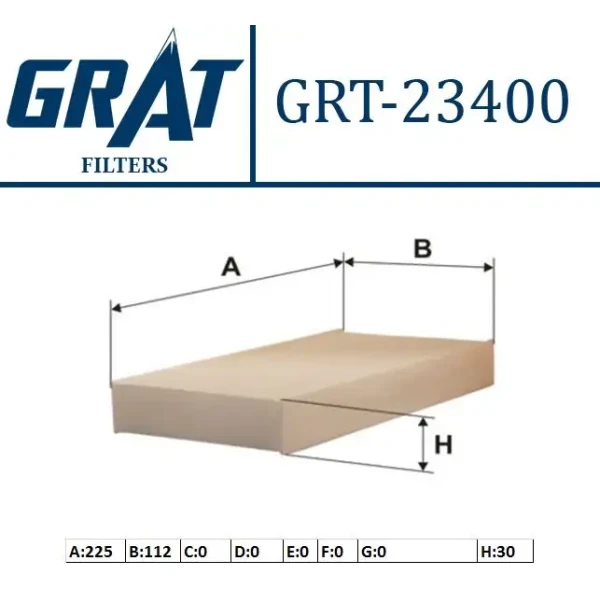 GRAT Polen Filtresi – 23400 / OEM 80292S6DG01