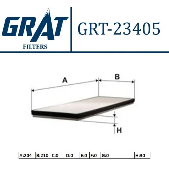 GRAT Polen Filtresi – 23405 / OEM 80292TF0G01 ürün görseli