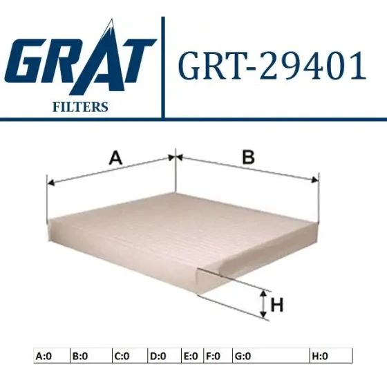 GRAT Polen Filtresi – 29401 / OEM BP4K61J6XA9A ürün görseli