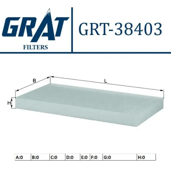 GRAT Polen Filtresi – 38403 / OEM 971333E270 ürün görseli