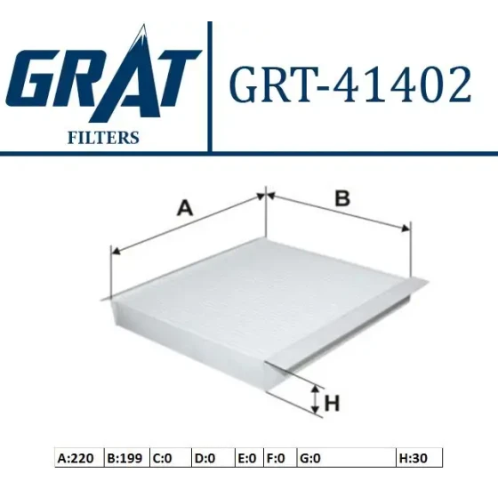 GRAT Polen Filtresi – 41402 / OEM 27891BM400 ürün görseli