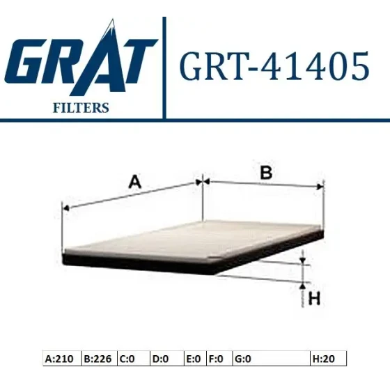 GRAT Polen Filtresi – 41405 / OEM 272771HE0E ürün görseli