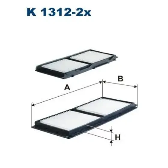 Filtron Polen Filtresi – K1312-2X / OEM BBP261J6X9A ürün görseli