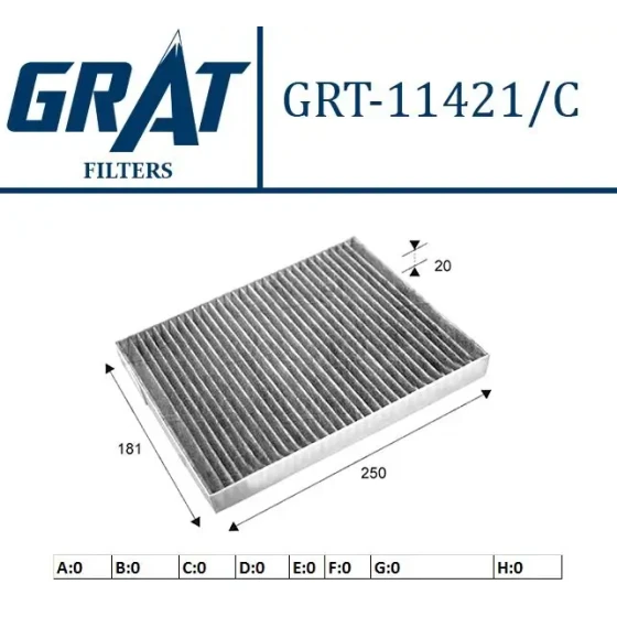GRAT Polen Filtresi (Karbonlu) – 11421C / OEM 27891JY15A ürün görseli