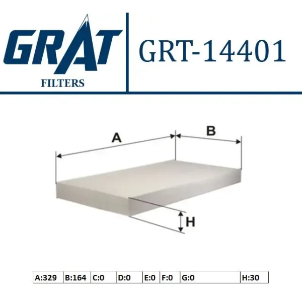 GRAT Polen Filtresi (Karbonlu) – 14401C / OEM 1808617