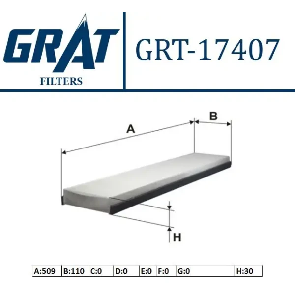 GRAT Polen Filtresi (Karbonlu) – 17407C / OEM 6S8J19G244AA