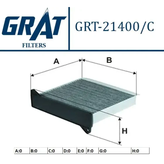 GRAT Polen Filtresi (Karbonlu) – 21400C / OEM MR398288 ürün görseli