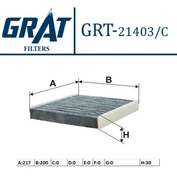 GRAT Polen Filtresi (Karbonlu) – 21403C / OEM 7803A005